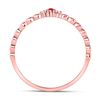Image 4 : Ruby Diamond Stackable Band Ring .03 Cttw 10kt Rose Gold