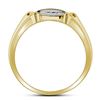 Image 2 : Mens Diamond Cluster Ring 1/4 Cttw 10kt Yellow Gold