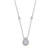 Diamond Teardrop Necklace 1/5 Cttw 10kt White Gold