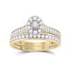 Diamond Bridal Wedding Ring Band Set 1/2 Cttw 10kt Yellow Gold