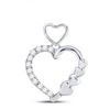 Diamond Heart Pendant 1/12 Cttw 10kt White Gold