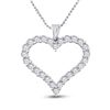 Diamond Outline Heart Pendant 2 Cttw 14kt White Gold