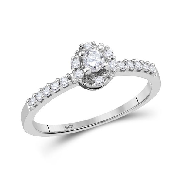 Diamond Solitaire Promise Ring 1/4 Cttw 10kt White Gold