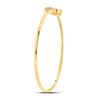 Image 3 : Diamond Cluster Bangle Bracelet 1/5 Cttw 10kt Yellow Gold