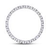 Image 4 : Diamond Machine-Set Band Ring 1/10 Cttw 14kt White Gold