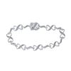 Image 1 : Diamond Infinity Bracelet 1/4 Cttw Sterling Silver