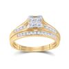 Image 1 : Princess Diamond Bridal Wedding Ring Band Set 1/2 Cttw 10kt Yellow Gold