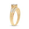 Image 3 : Princess Diamond Bridal Wedding Ring Band Set 1/2 Cttw 10kt Yellow Gold