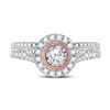 Image 2 : Diamond Bridal Wedding Ring Band Set 1/2 Cttw 10kt Two-tone Gold