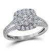 Diamond Solitaire Bridal Wedding Engagement Ring 3/4 Cttw 14kt White Gold