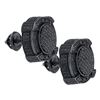 Image 1 : Sterling Silver Black Color Enhanced Diamond Cluster Stud Earrings 1/5 Cttw Sterling Silver