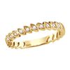 Image 1 : Diamond Ovals Stackable Band Ring 1/10 Cttw 10kt Yellow Gold