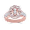 Diamond Oval Ring 1 Cttw 14kt Rose Gold