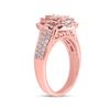 Image 3 : Diamond Oval Ring 1 Cttw 14kt Rose Gold