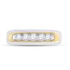 Image 2 : Mens Diamond Single Row Band Ring 1/2 Cttw 10kt Two-tone Gold