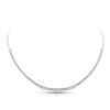 Image 1 : Diamond Graduated Cocktail Necklace 4-1/2 Cttw 14kt White Gold