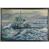 Image 1 : OIL PAINTING MARSHALL JOHNSON ALKI WA FOSS TUGBOAT