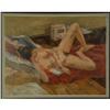 Image 1 : OIL PAINTING EUGENE PIZZUTO WA RECLINING NUDE