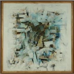 COLLAGE RONALD AHLSTROM WA MID-CENTURY ABSTRACT