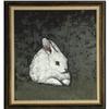 Image 2 : RICHARD GILKEY OIL PAINTING RABBIT