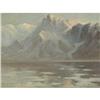 Image 1 : OIL PAINTING A.E. BURDIN ALASKAN LANDSCAPE