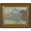 Image 2 : OIL PAINTING A.E. BURDIN ALASKAN LANDSCAPE