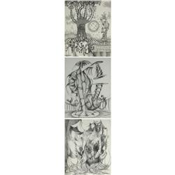 TWO PEN & INK DRAWINGS FRIDTJOF SCHRODER