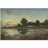 Image 1 : OIL PAINTING KOEFOD HANSEN FARMHOUSE LANDSCAPE