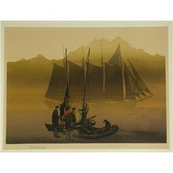 SERIGRAPH ELTON BENNETT ''RENDEZVOUS'' SAILBOAT NW
