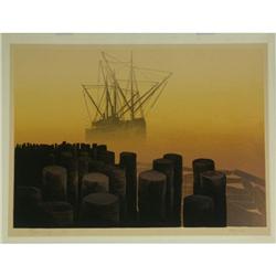 SERIGRAPH ELTON BENNETT ''EBB TIDE'' SHIP NW