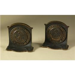 UNIVERSITY OF MICHIGAN BRONZE BOOKENDS