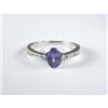 Image 2 : PLATINUM, TANZANITE AND DIAMOND LADY'S RING