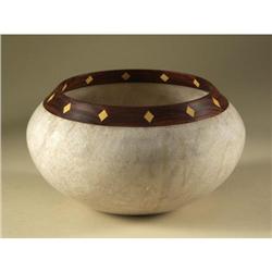 MIKE PHILLIPS ALABASTER $ COCOBOLO WOOD BOWL