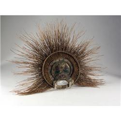 AFRICAN HANDPAINTED GRASS FAN