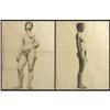 Image 1 : Walter Ufer, Two Graphite Drawings