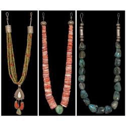 Three Pueblo Indian Made Necklaces