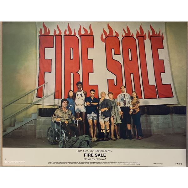 Fire Sale original 1977 vintage lobby card