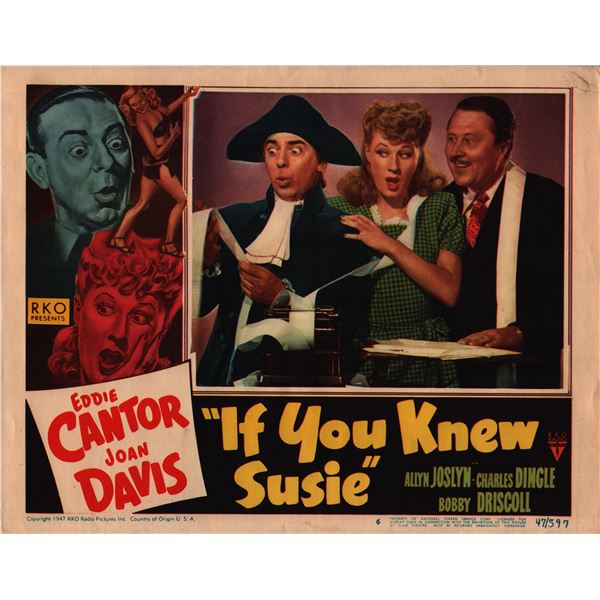 If You Knew Susie original 1947 vintage lobby card