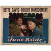 Image 1 : June Bride original 1948 vintage lobby card