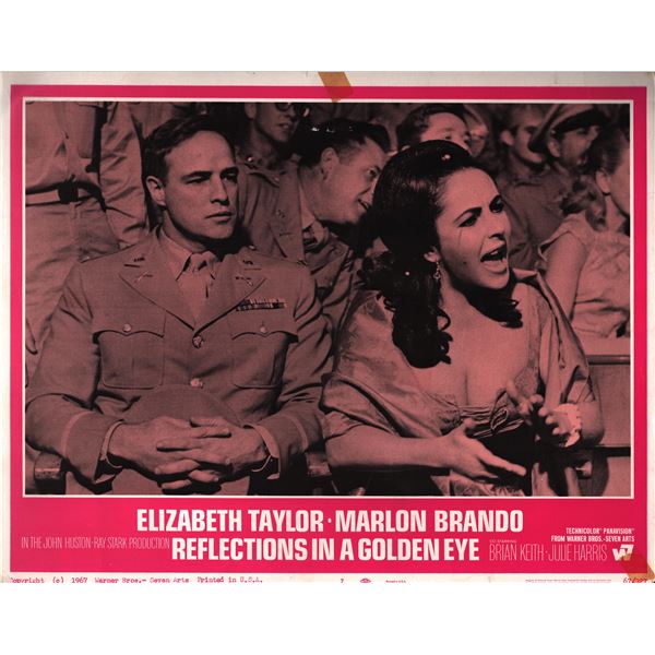 Reflections in a Golden Eye original 1967 vintage lobby card