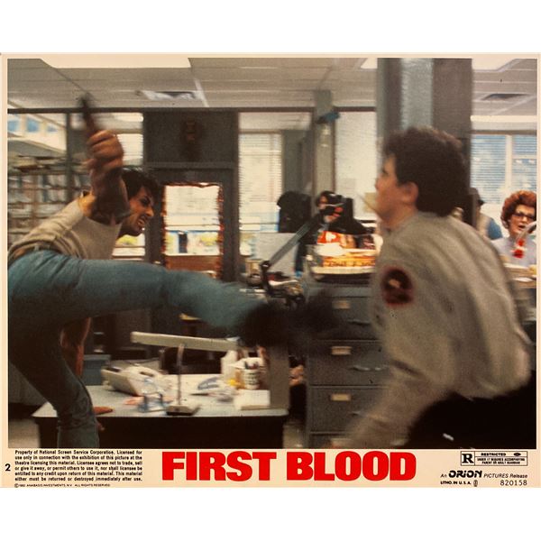 First Blood original 1982 vintage lobby card
