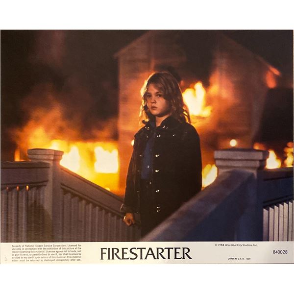 Firestarter original 1984 vintage lobby card