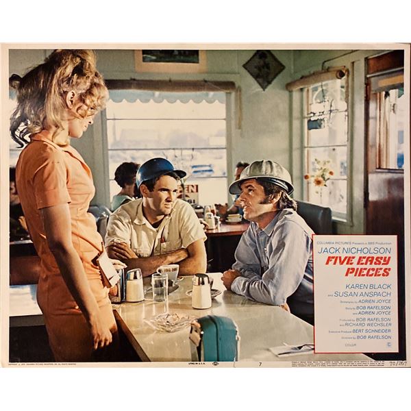 Five Easy Pieces original 1970 vintage lobby card