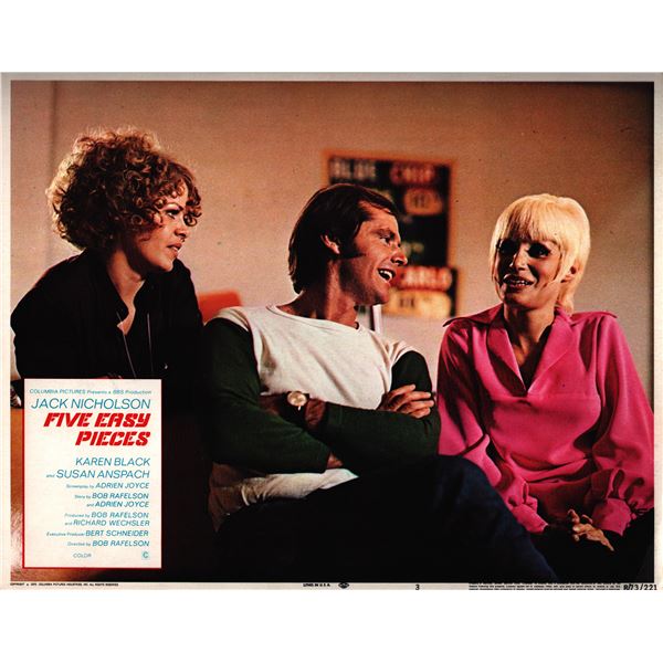 Five Easy Pieces original 1970 vintage lobby card