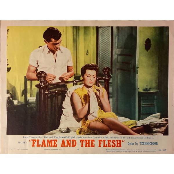 Flame and the Flesh original 1954 vintage lobby card