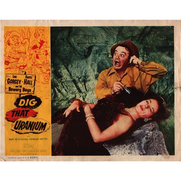 Dig That Uranium original 1955 vintage lobby card