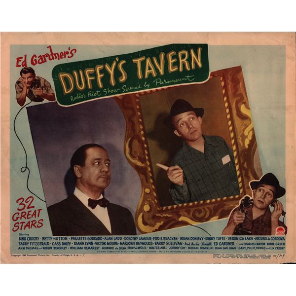 Duffy's Tavern original 1945 vintage lobby card