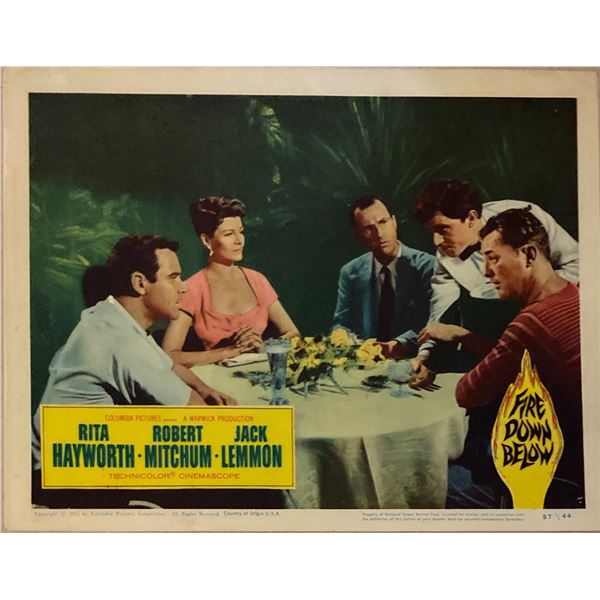 Fire Down Below original 1957 vintage lobby card