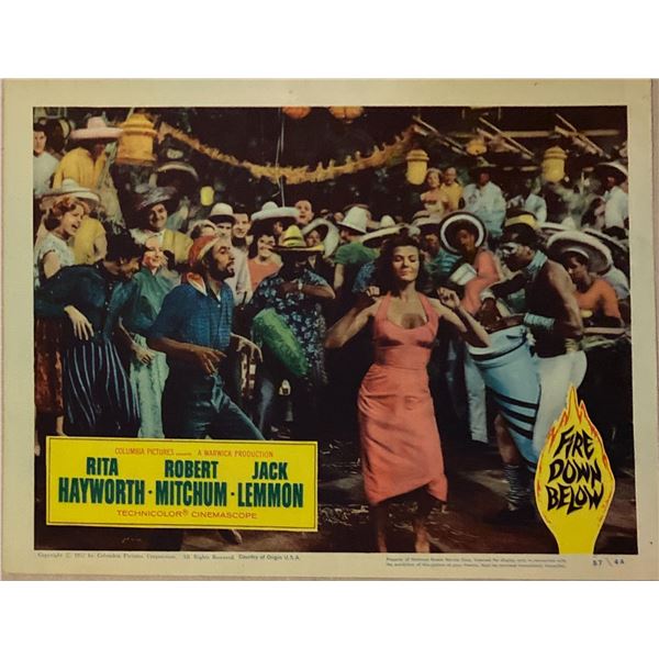 Fire Down Below original 1957 vintage lobby card