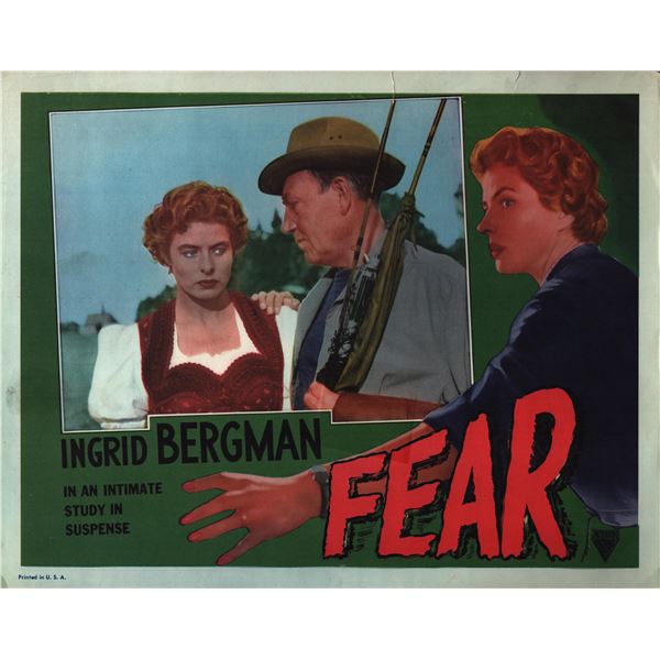 Fear original 1954 vintage lobby card